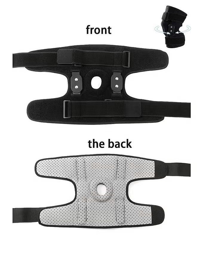 Arabest Women and Men Decompression Knee Brace, Adjustable Support for Knee Pain for Pain Relief Meniscus Tear Running Workout (Black) - Image 2